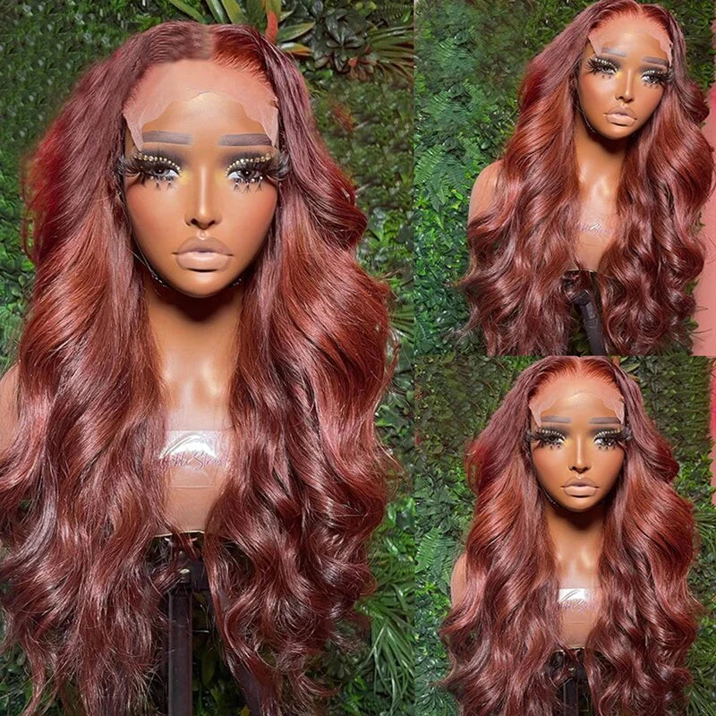 Brown Body Wave Wig HD Lace Front Wigs 180% Density Colored Human Hair Wig