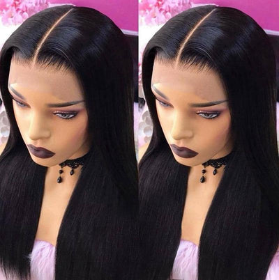 High Quality Straight Human Hair Full Hd Transparent Full Lace Frontal Wig Pre Plucked