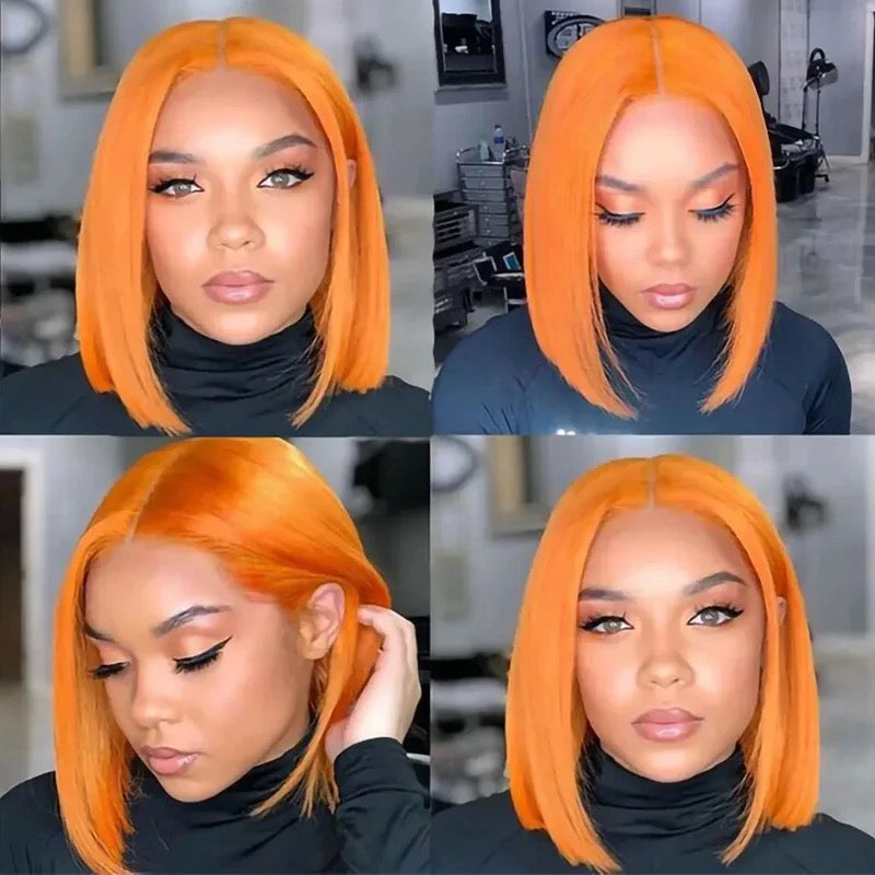 Ginger Short Bob 13x4 Lace Front Wigs Human Hair Wigs Bob Lace Wigs