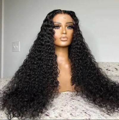 Kinky Curly Human Hair 4x4 Lace Closure Wig/ 13x4 Lace Front Wig