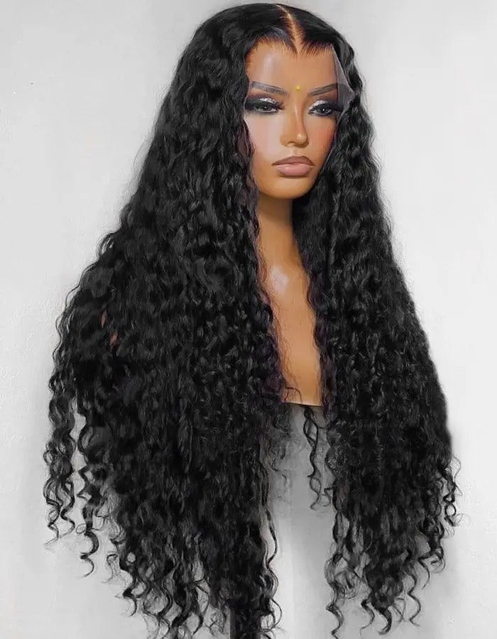 Kinky Curly Human Hair 4x4 Lace Closure Wig/ 13x4 Lace Front Wig