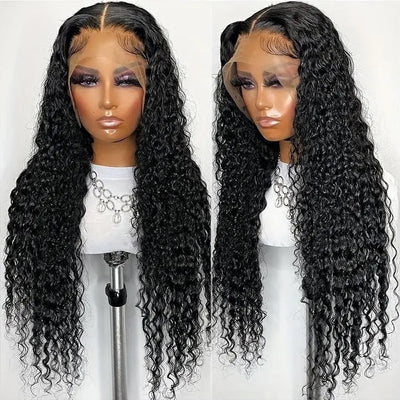 Kinky Curly Human Hair 4x4 Lace Closure Wig/ 13x4 Lace Front Wig