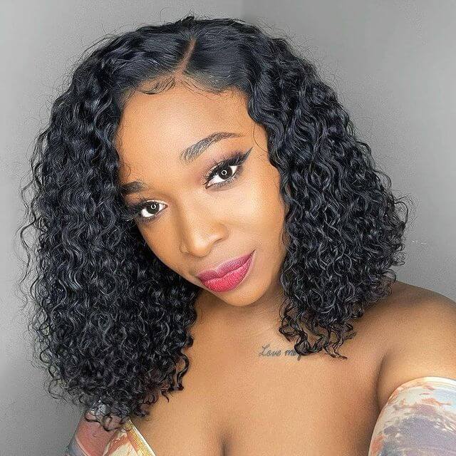 Curly Bob Wigs 4*4/13*4 Lace Front Short Curly Bob Wigs Human Hair